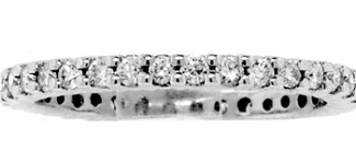 34 BRILLIANT DIAMONDS .55 CT TW PLATINUM WEDDING RING